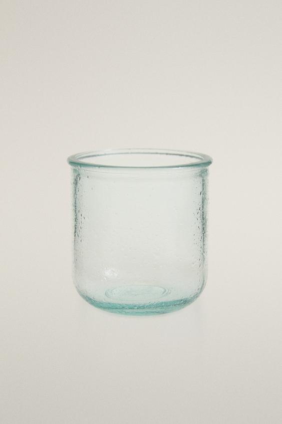 BUBBLED GLASS TOOTHBRUSH HOLDER - Blue by Zara - Image 0