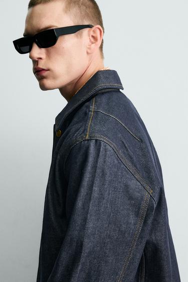 EMBROIDERED RELAXED FIT DENIM JACKET - Indigo by Zara - Image 5