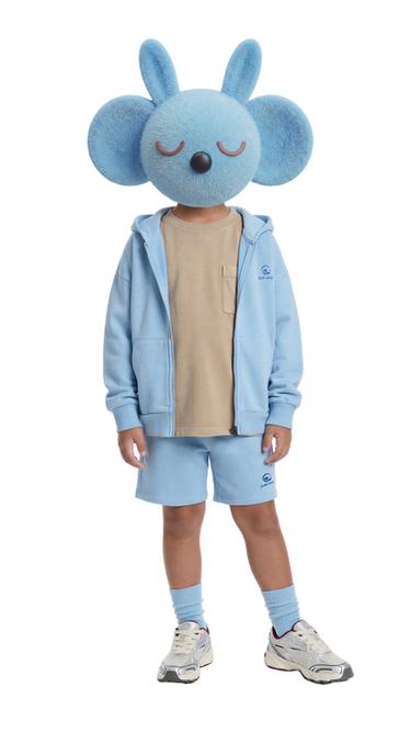 ZIP-UP HOODIE WITH EMBROIDERED LOGO - Faded blue by Zara