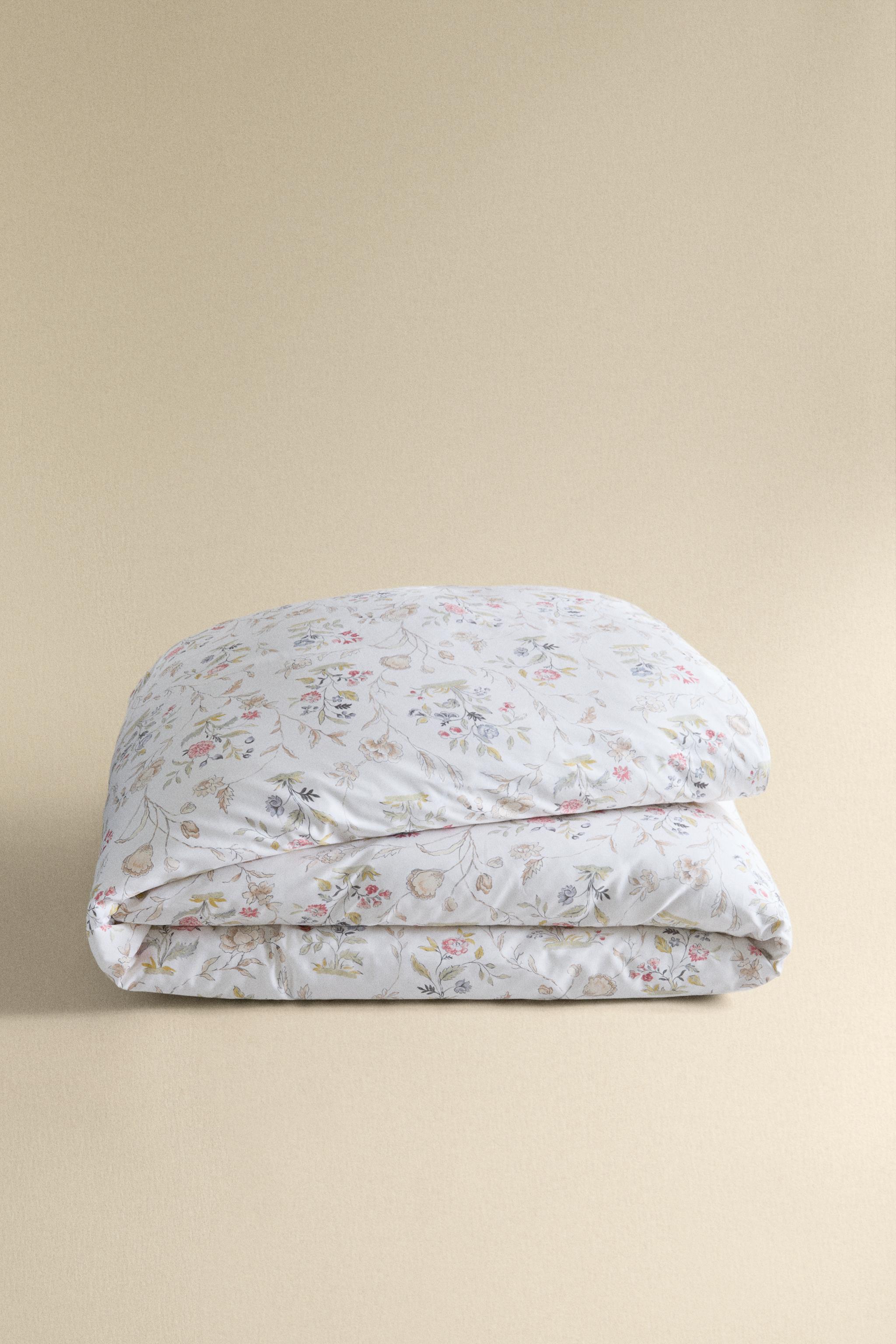 HOUSSE DE COUETTE FLORALE SATIN