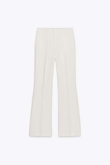 FLARE TROUSERS - Ecru by Zara