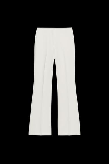 FLARE TROUSERS - Ecru by Zara - Image 0