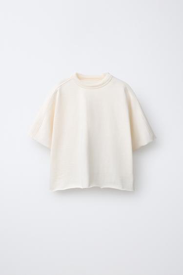 ENSEMBLE T-SHIRT ET PANTALON NERVURE HEAVY WEIGHT - Écru de Zara - Image 1