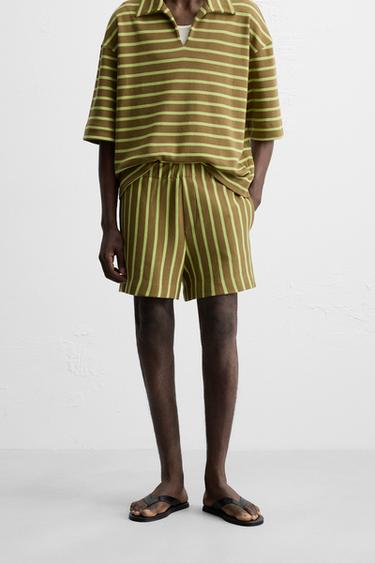 STRIPED BERMUDA SHORTS - Multicoloured by Zara - Image 1