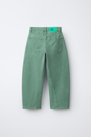 BARREL JEANS - Green by Zara