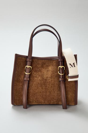 BOLSO MINI SHOPPER - Marrón de Zara
