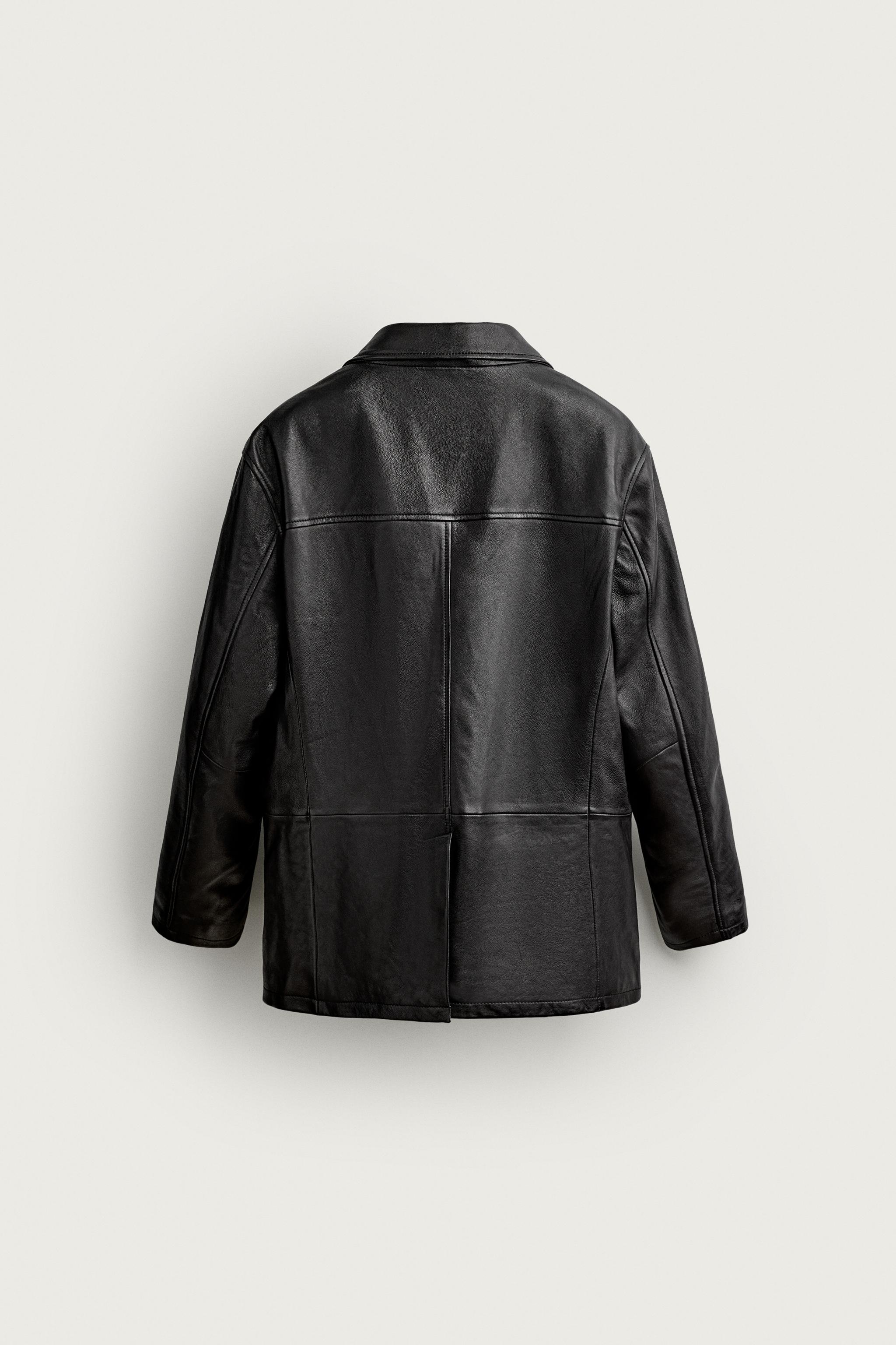 リラックスフィットレザーブレザー - ブラック | ZARA Japan / 日本