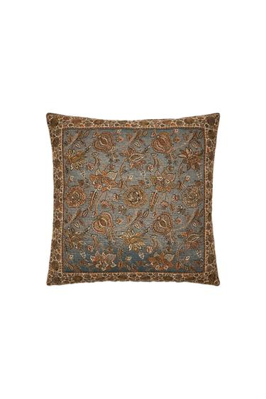 ŻAKARDOWA POSZEWKA NA PODUSZKĘ DEKORACYJNĄ - Niebieski Zara