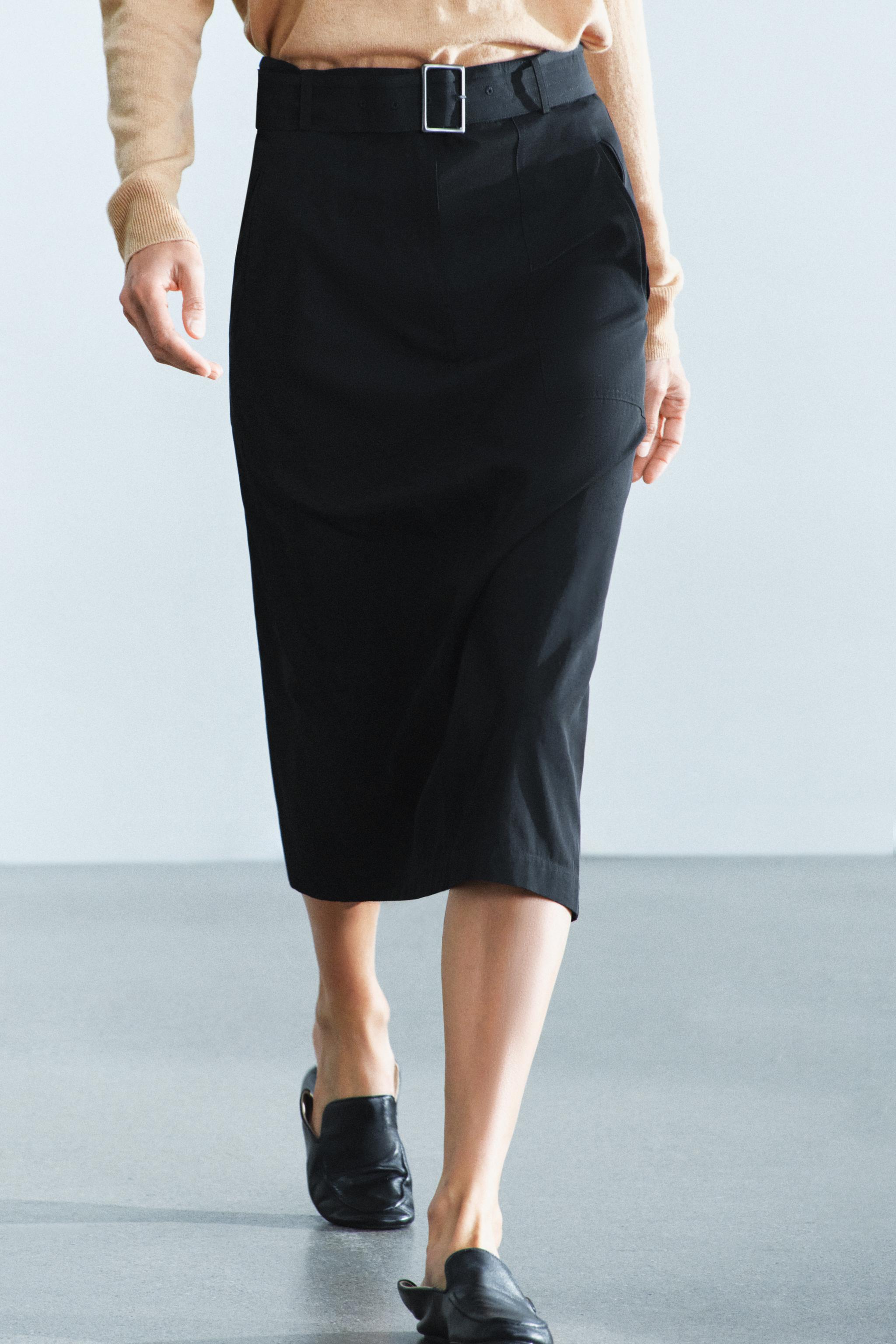 JUPE MIDI CARGO CEINTURE ZW COLLECTION