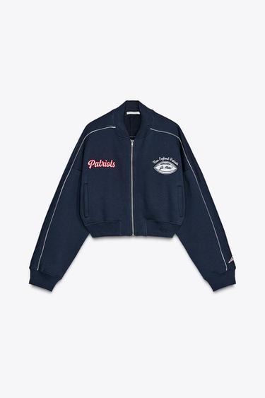 Zara NFL PATRIOTS CROP SWEATSHIRT - Navy blue - Image 0