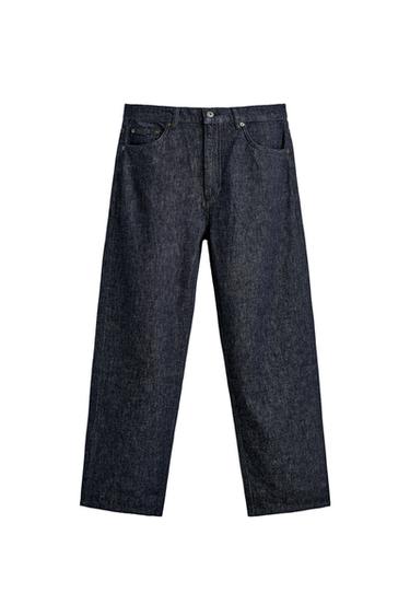 JEANS STRAIGHT FIT ALGODÓN - CÁÑAMO - Azul de Zara