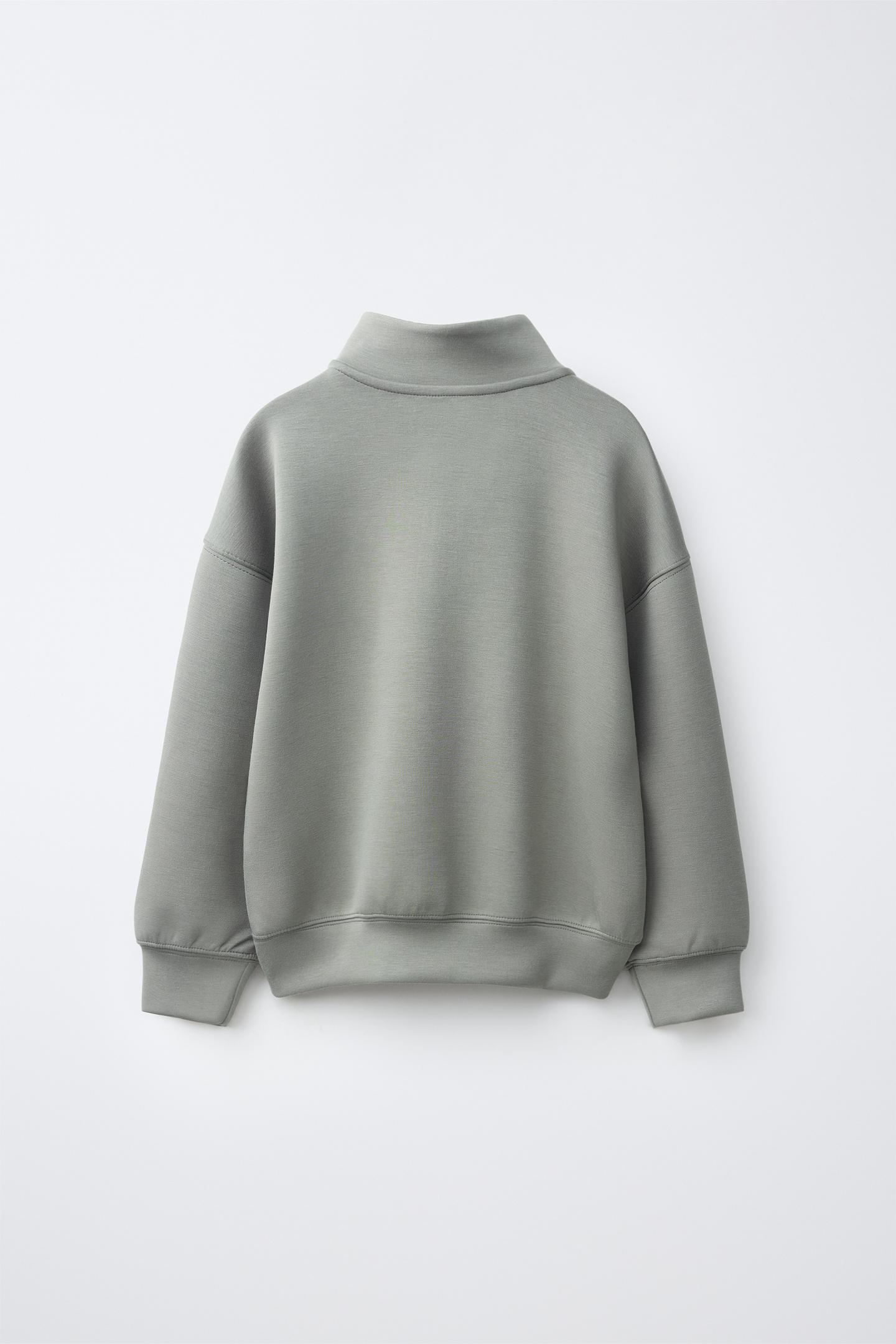 Детская толстовка Zara Sporty Kangaroo Pocket, цвет: Хаки — фото 2