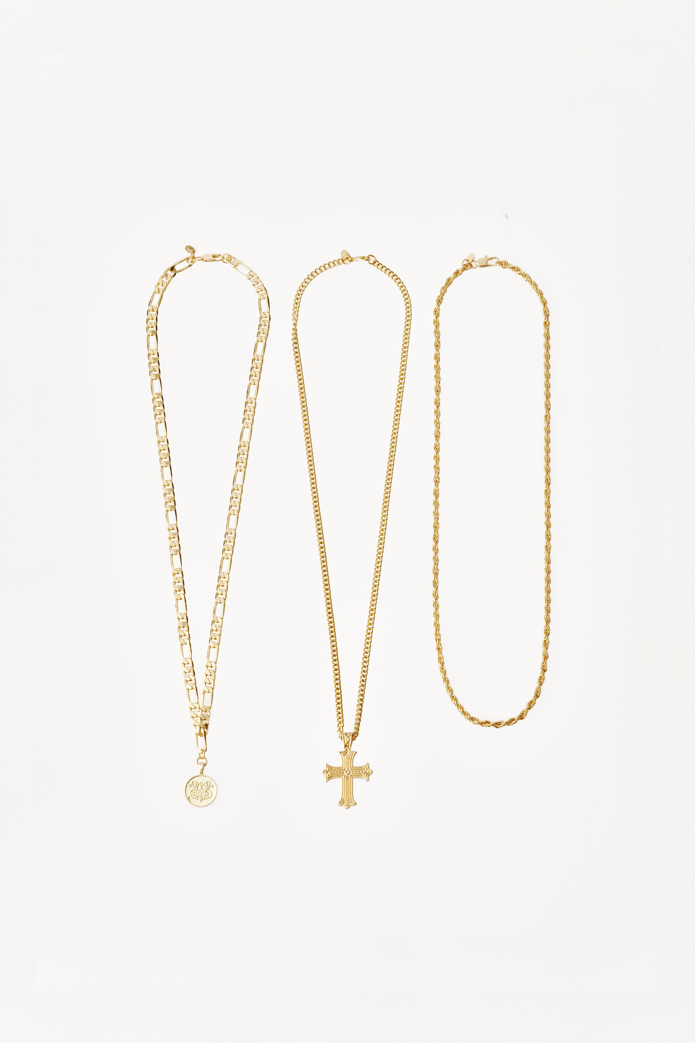 Willy Chavarria × Zara ネックレス 3-PACK OF COMBINED NECKLACES WILLY CHAVARRIA X ZARA - Gold | ZARA