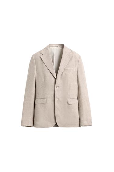 BLAZER DE TRAJE 100% LINHO - Bege-claro da Zara