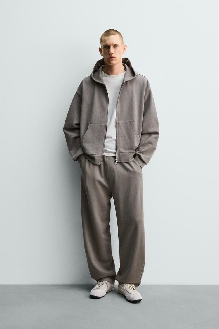 ZARA WASHED BALLOON FIT JOGGER TROUSERS