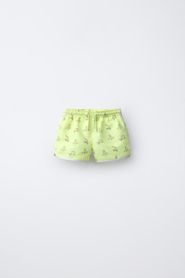 1-6 YEARS/ TOUCAN PRINT SWIM SHORTS - Light lime green by Zara - Image 0
