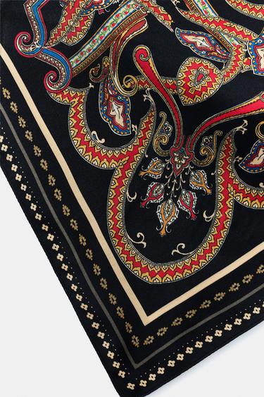 PRINTED SCARF BELT - Black by Zara - Image 6