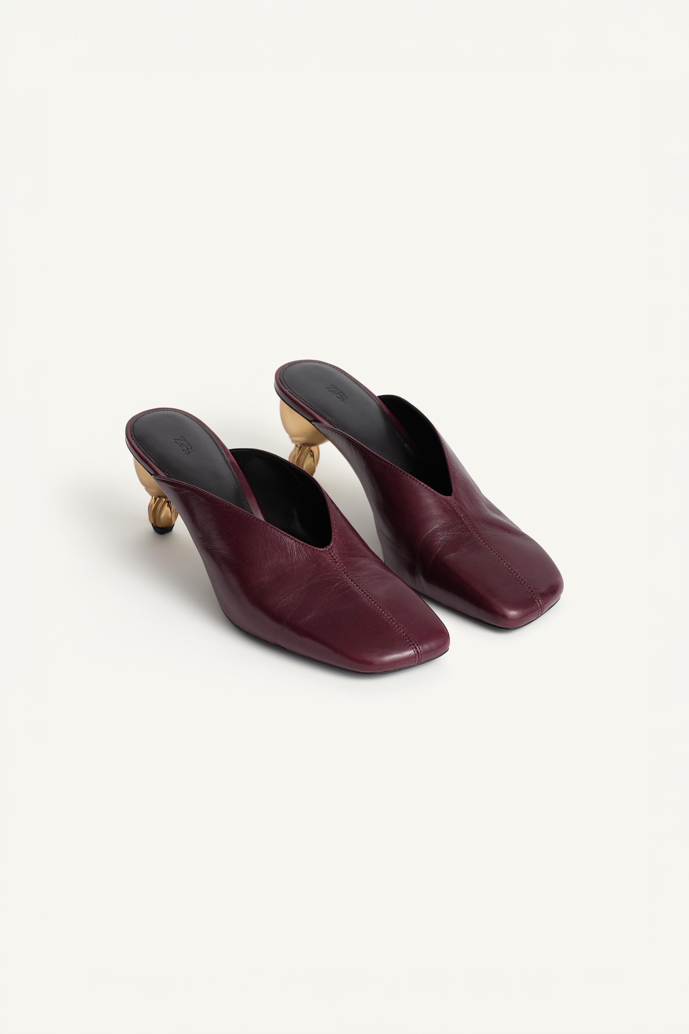 Limited Edition Leather Mule Heels by Zara