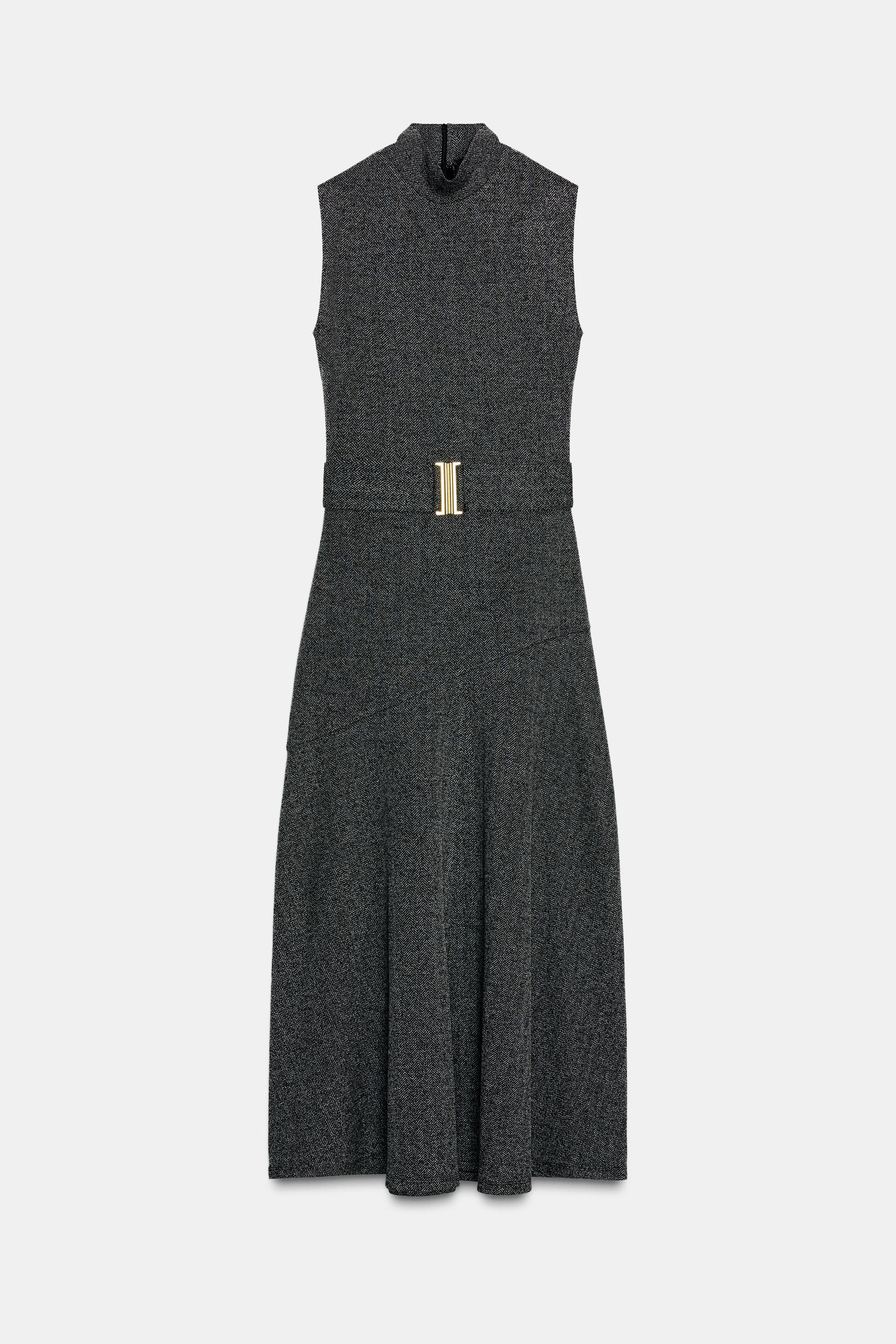 TWILL DRESS WITH BELT - Dark grey | ZARA South Africa