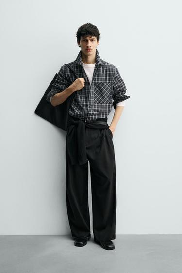 CAMISA VOILE ALGODÓN - Marino de Zara - Imagen 0