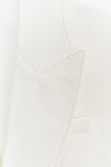 ZW COLLECTION LINEN BLEND DOUBLE-BREASTED WAISTCOAT - White by Zara - Image 6