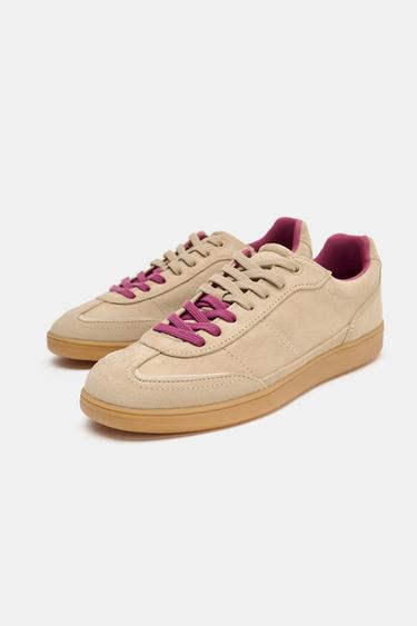 TÊNIS COMBINADO - Marrom-areia da Zara