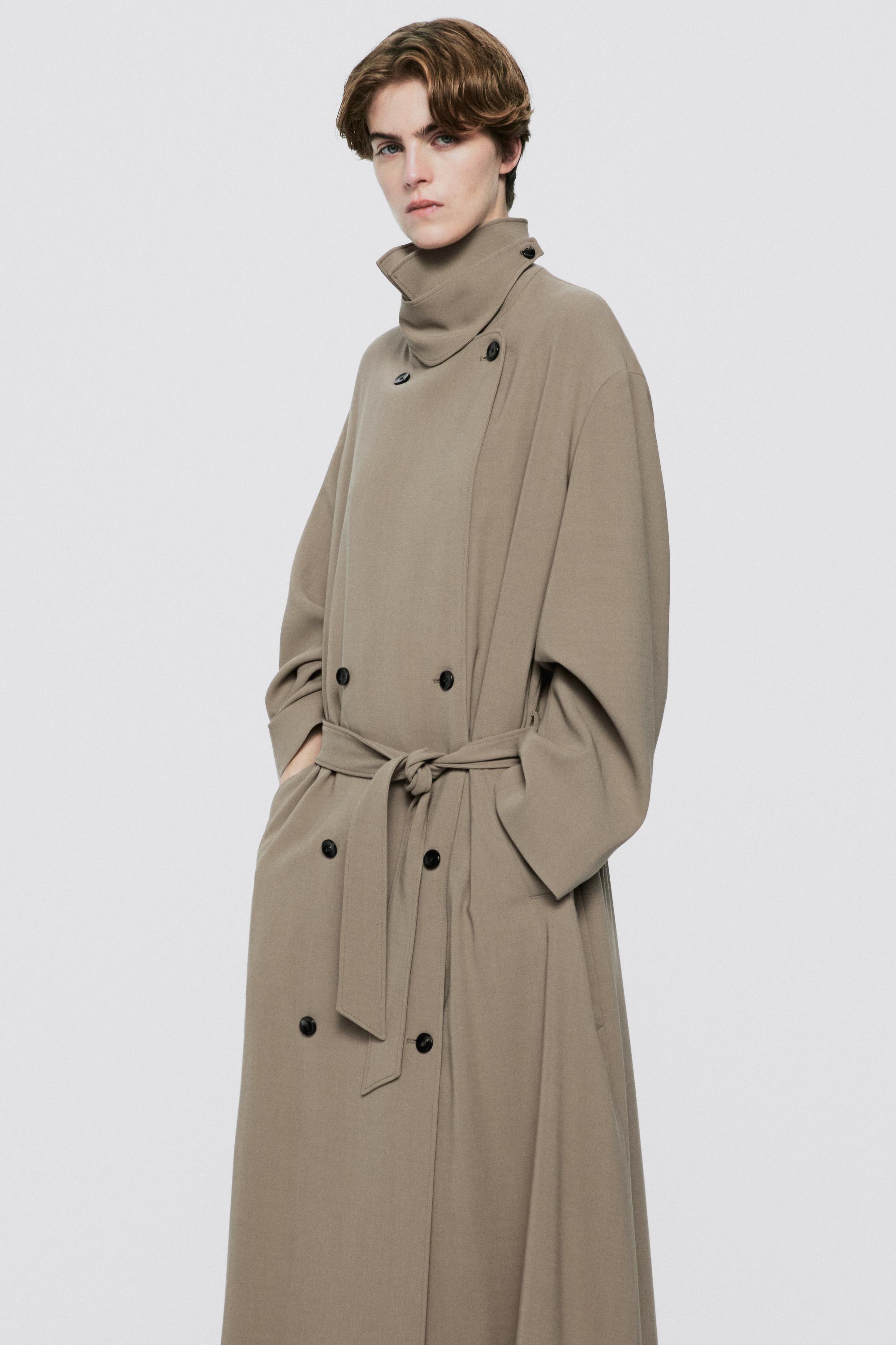 Long fluid wool trench coat - LIMITED EDITION