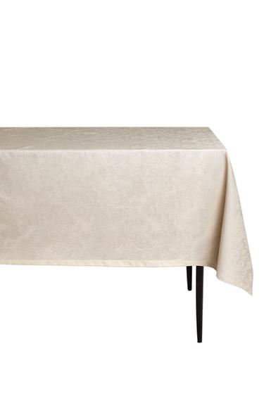 RESIN-COATED COTTON TABLECLOTH - Beige by Zara