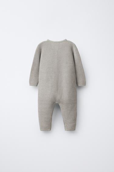 KNIT JUMPSUIT LINKS - Light beige by Zara