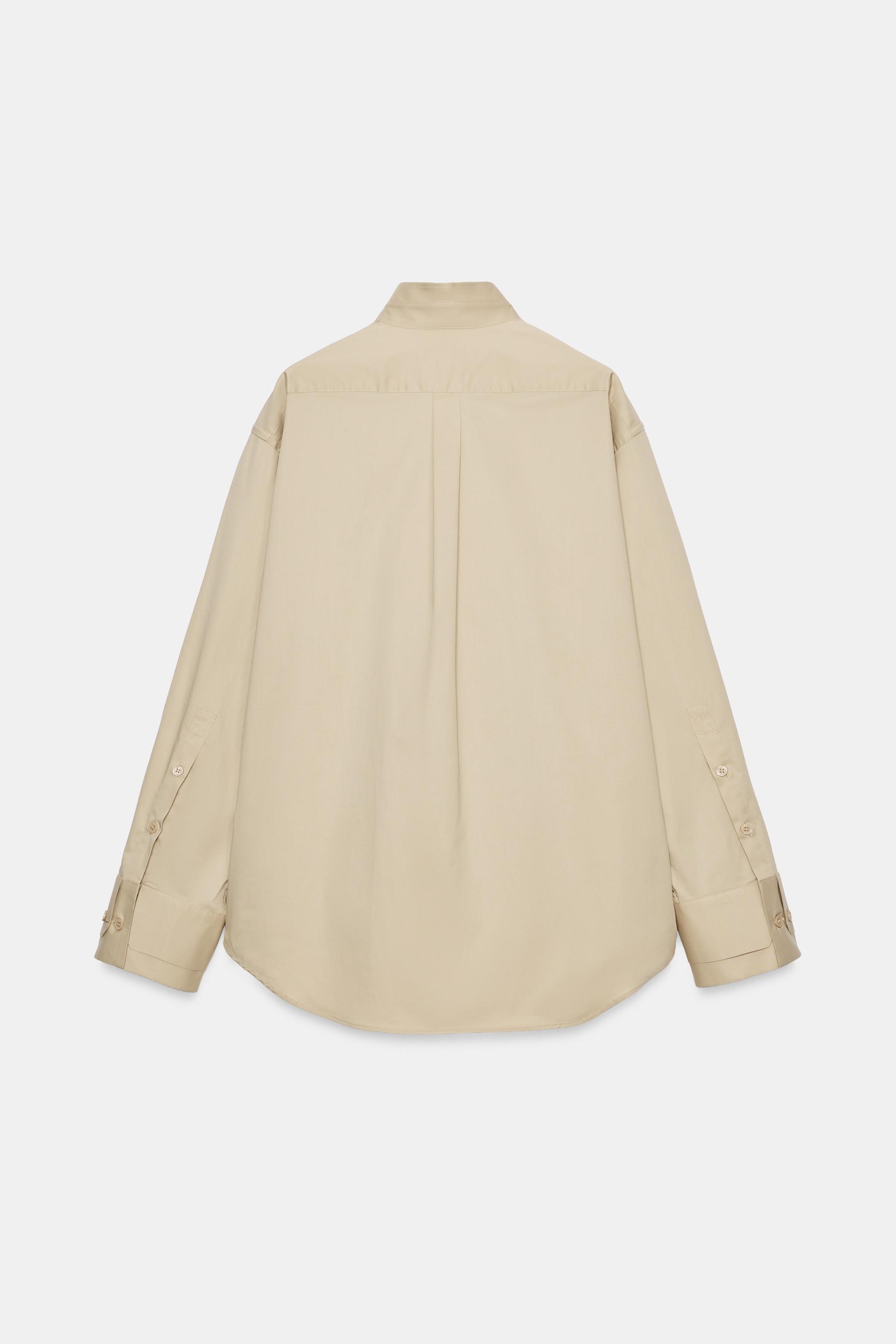 Zara ZW COLLECTION TUXEDO COLLAR SHIRT — фото 6