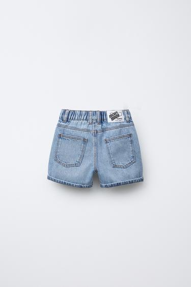 MICKEY MOUSE © DISNEY DENIM BERMUDA SHORTS - Light blue by Zara - Image 1