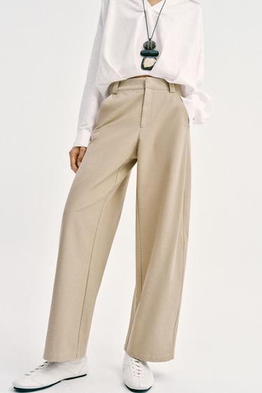 BARREL TROUSERS - camel by Zara