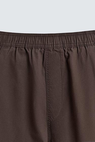 BALLOON FIT PLEATED TROUSERS - Brown by Zara - Image 7