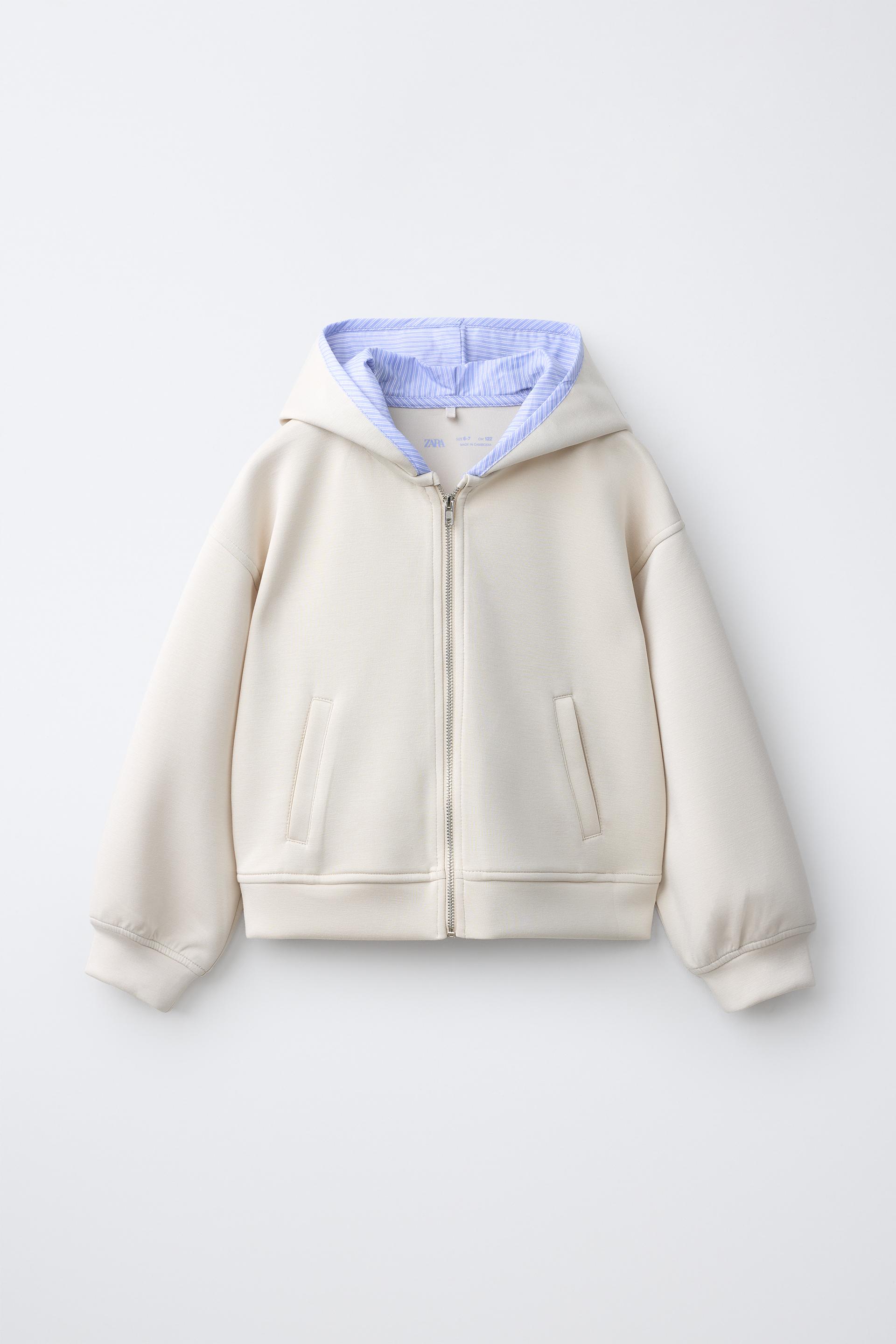 Sporty Striped Trim Hoodie