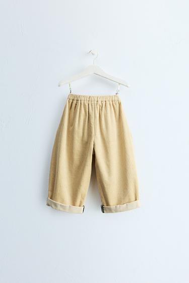 ZARA TIMELESS - CORDUROY TROUSERS balloon — Ochre 2