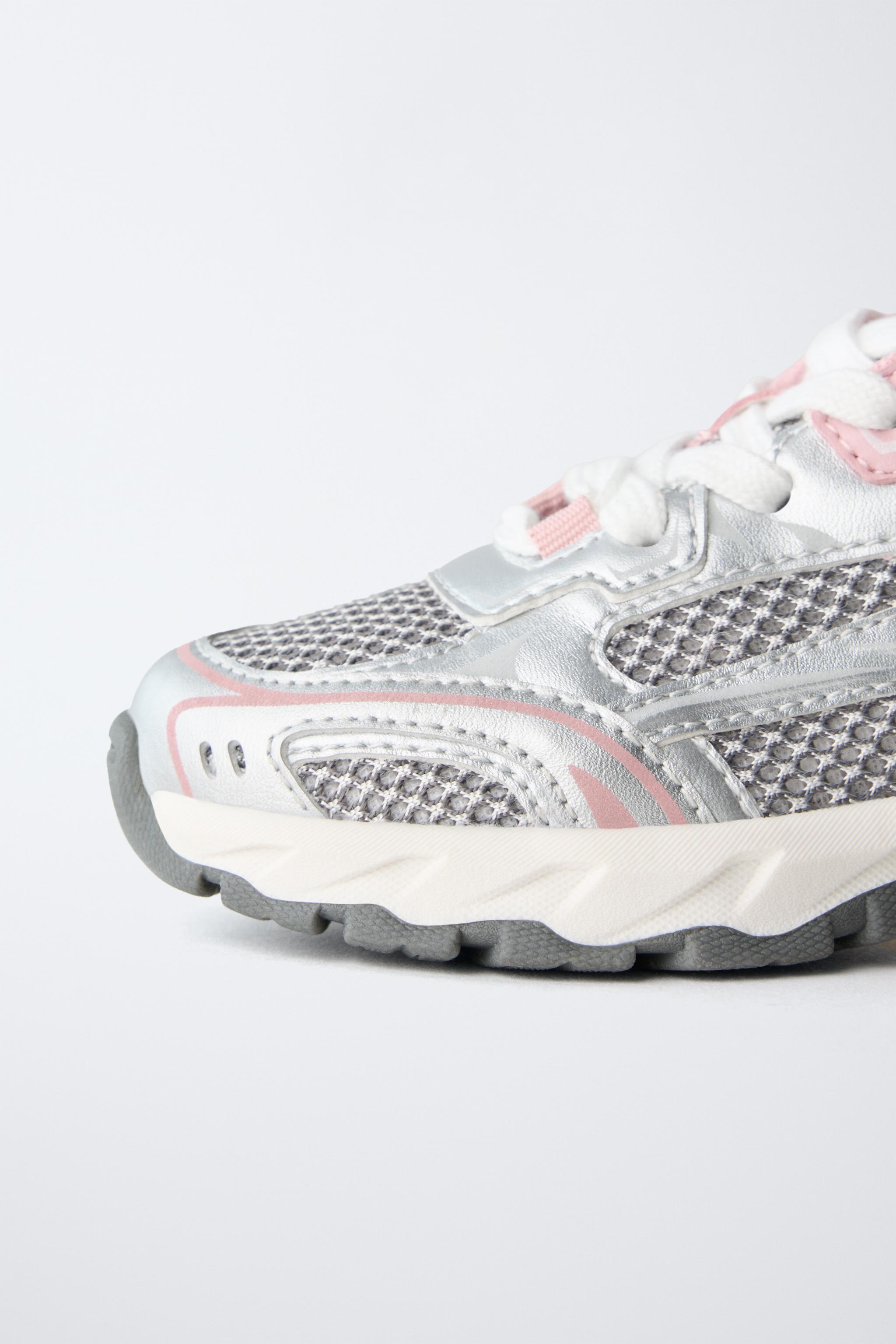 メッシュスニーカー - シルバー | ZARA Japan / 日本