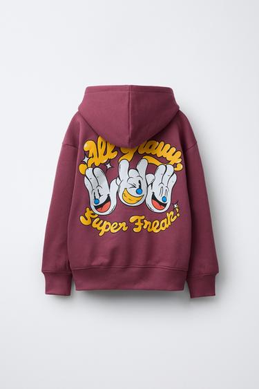 SUPERFREAK © HOODIE - Burgundy by Zara - Image 1