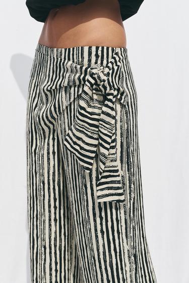 STRIPED WIDE-LEG PAREO TROUSERS - Stripes by Zara - Image 3