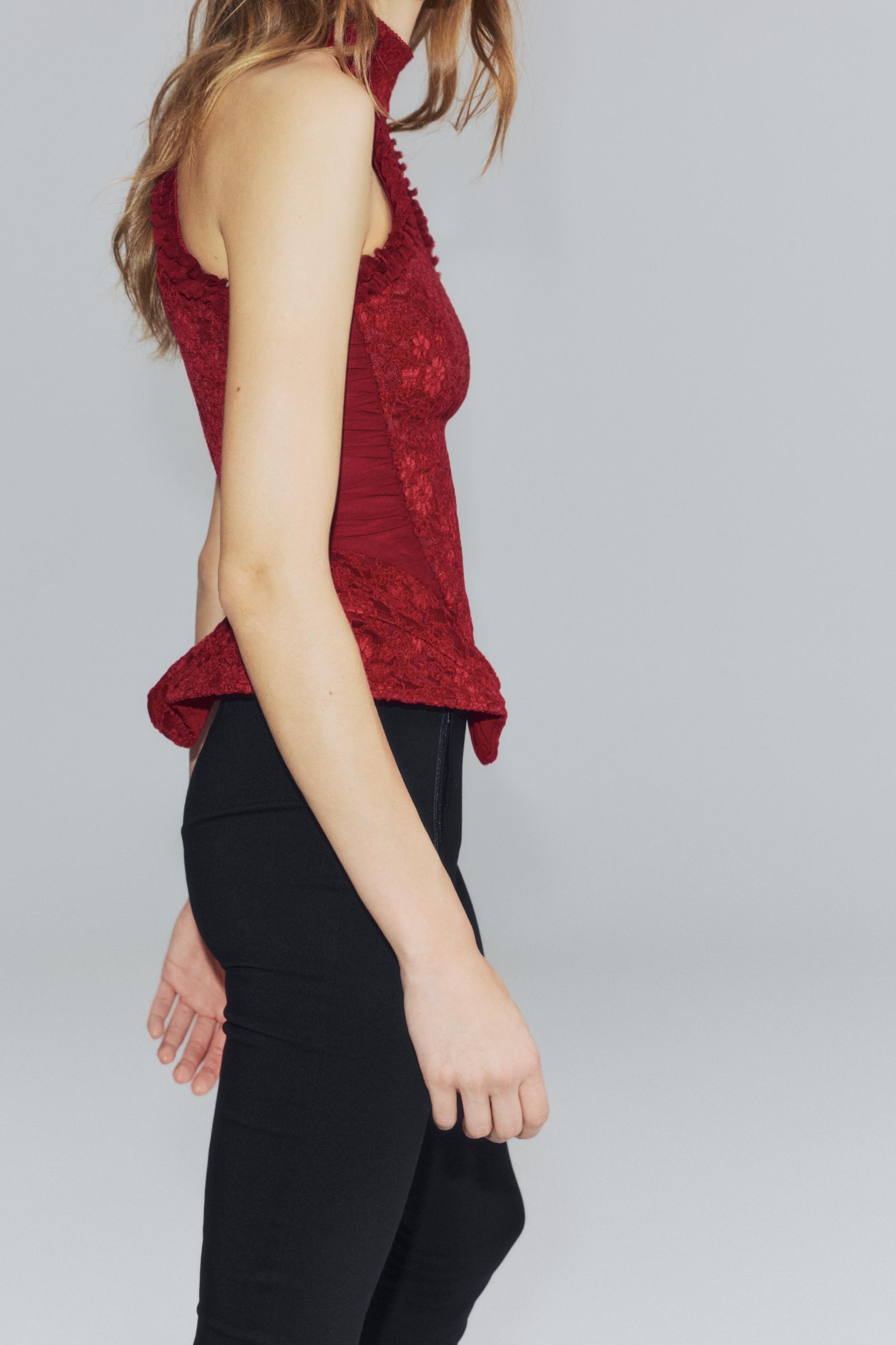 CORSET HALTER JACQUARD