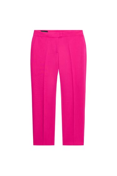PANTALÓN TIRO ALTO - Fucsia de Zara