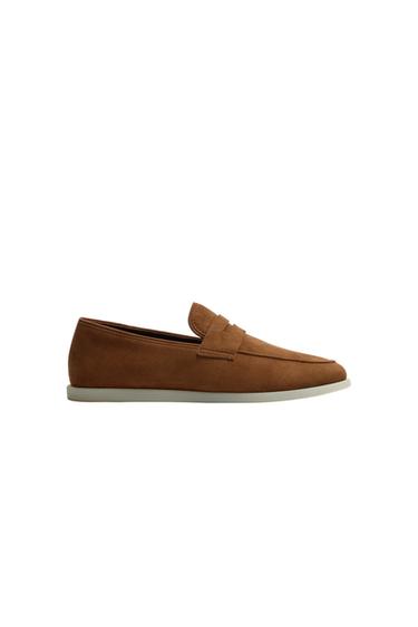 CASUAL LEREN MOCASSINS - Keteloranje van Zara