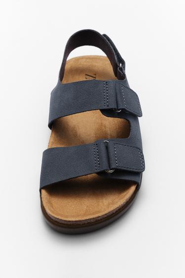 SANDALER MED REMME - Blå fra Zara