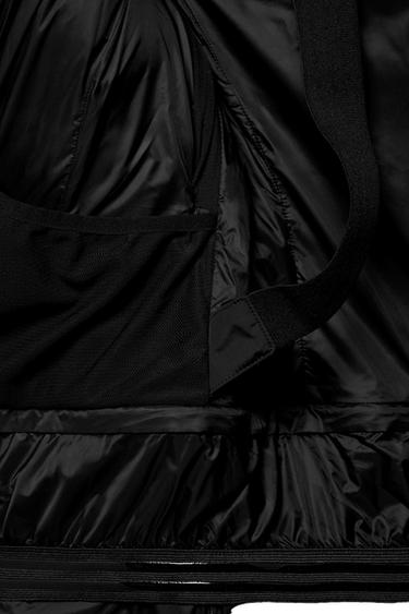 Zara QUILTED ANORAK 80% DOWN 20% FEATHER WATER RESISTANT WINDPROOF RECCO® TECHNOLOGY SKI COLLECTION - Black