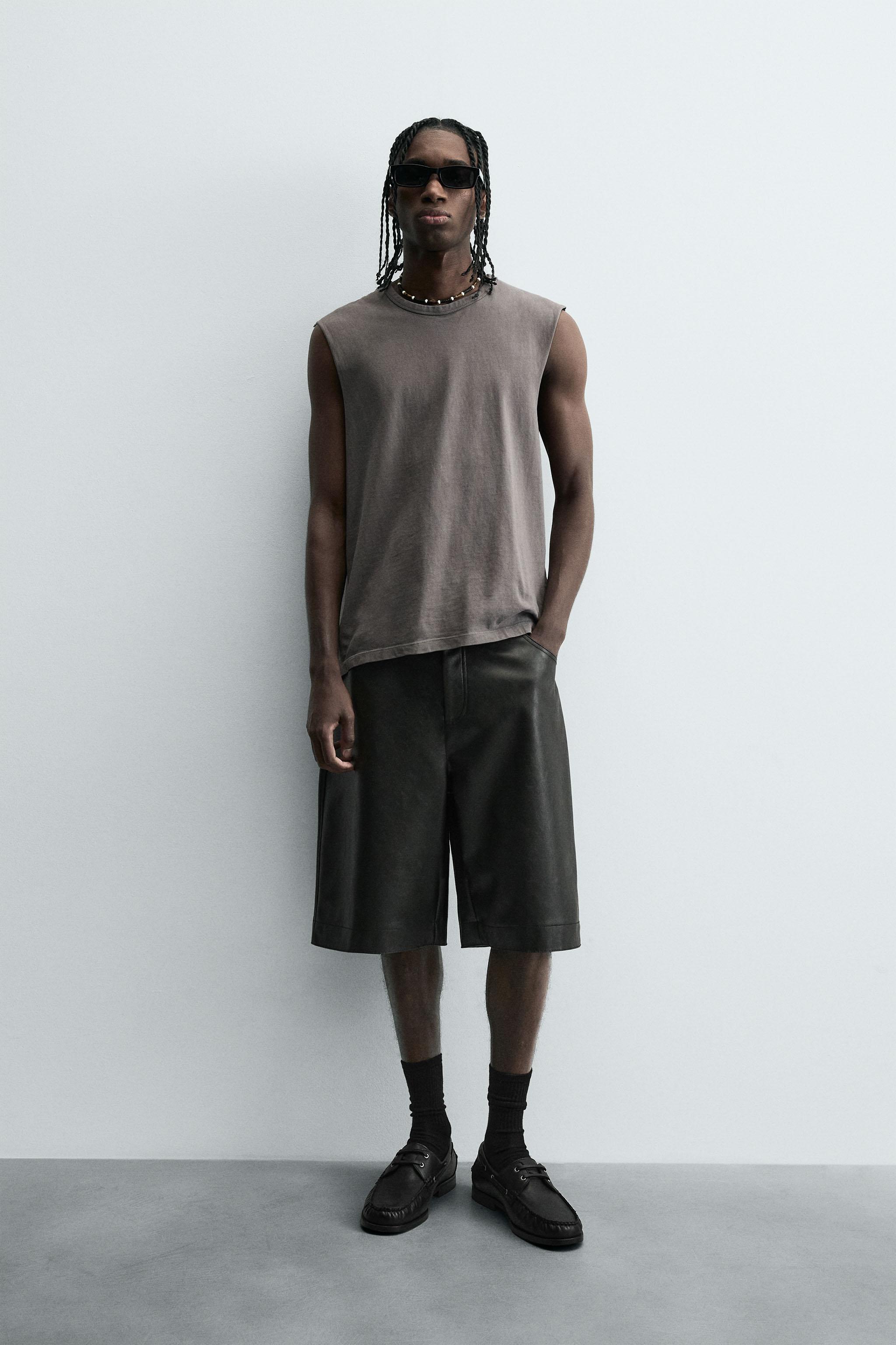 CAMISETA TANK RELAXED FIT - Preto | ZARA Brasil