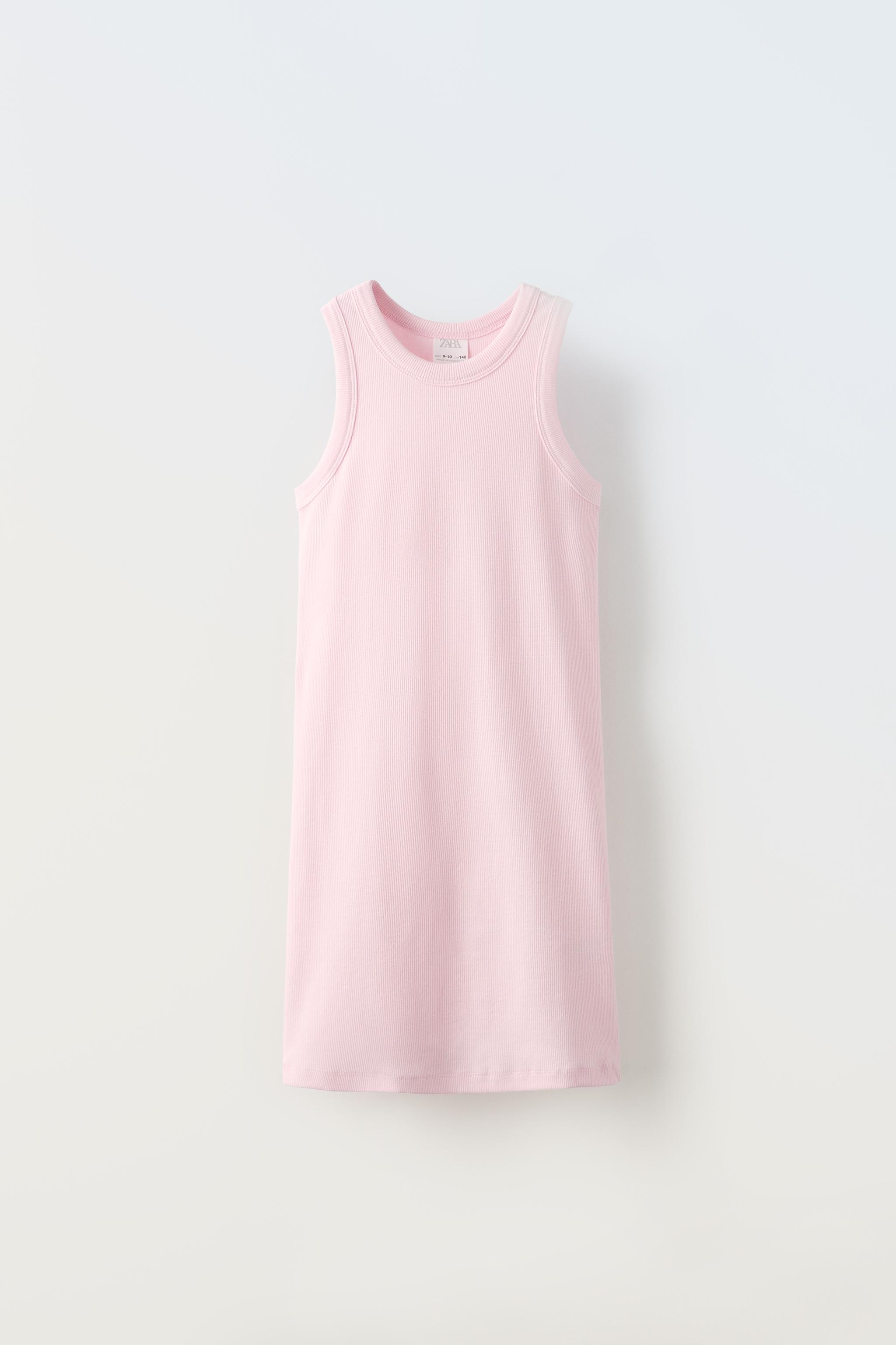 RIB DRESS WITH MATCHING T-SHIRT - Blue | ZARA United States