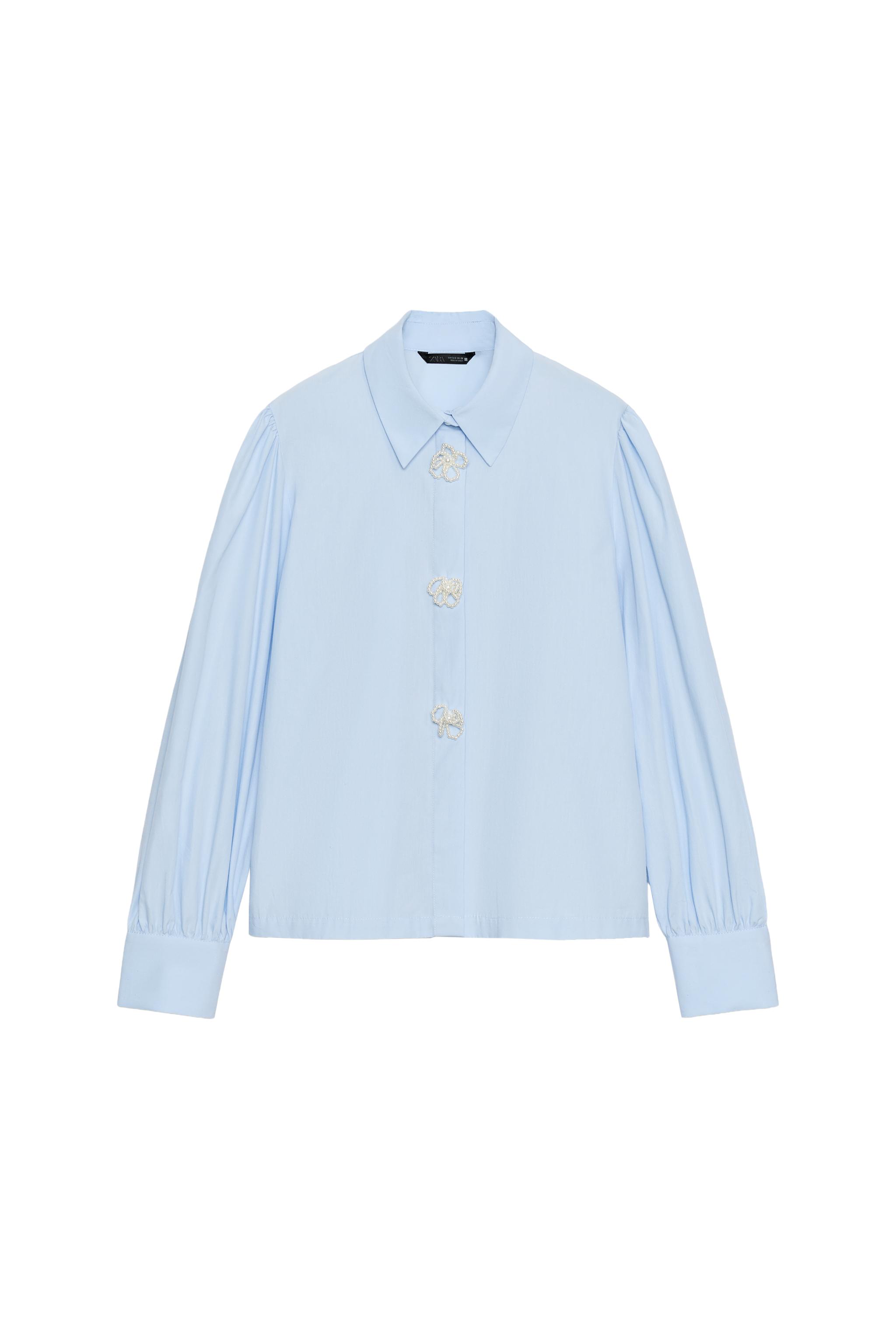 CAMISA POPELÍN FLORES PERLA