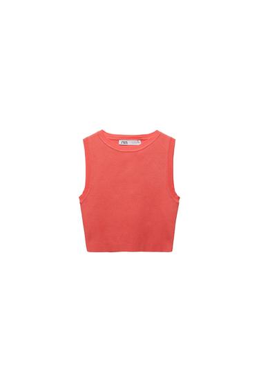 CROPPED KNIT TOP