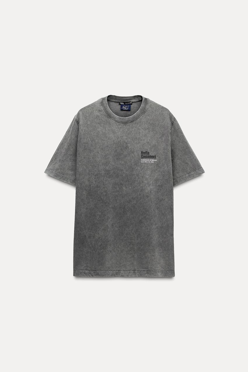 OVERSIZE T-SHIRT NADIA COMANECI - Anthrazit | ZARA Deutschland 