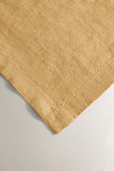 LOT DE SERVIETTES DE TABLE EN LIN DÉLAVÉ (LOT DE 2) - Moutarde de Zara - Image 2