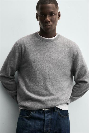 WOOL - CASHMERE SWEATER - Grey marl by Zara